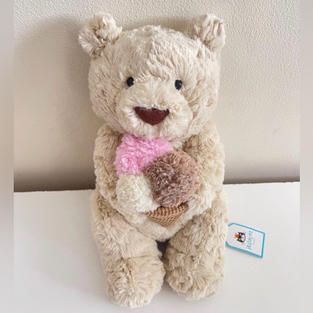 AUTHENTIC Jellycat Oatus Bear With Ice Cream NYC FAO Exclusive Plush